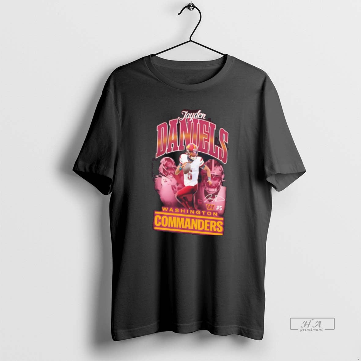 Official Washington Commanders Jayden Daniels Triple Pic Tee
