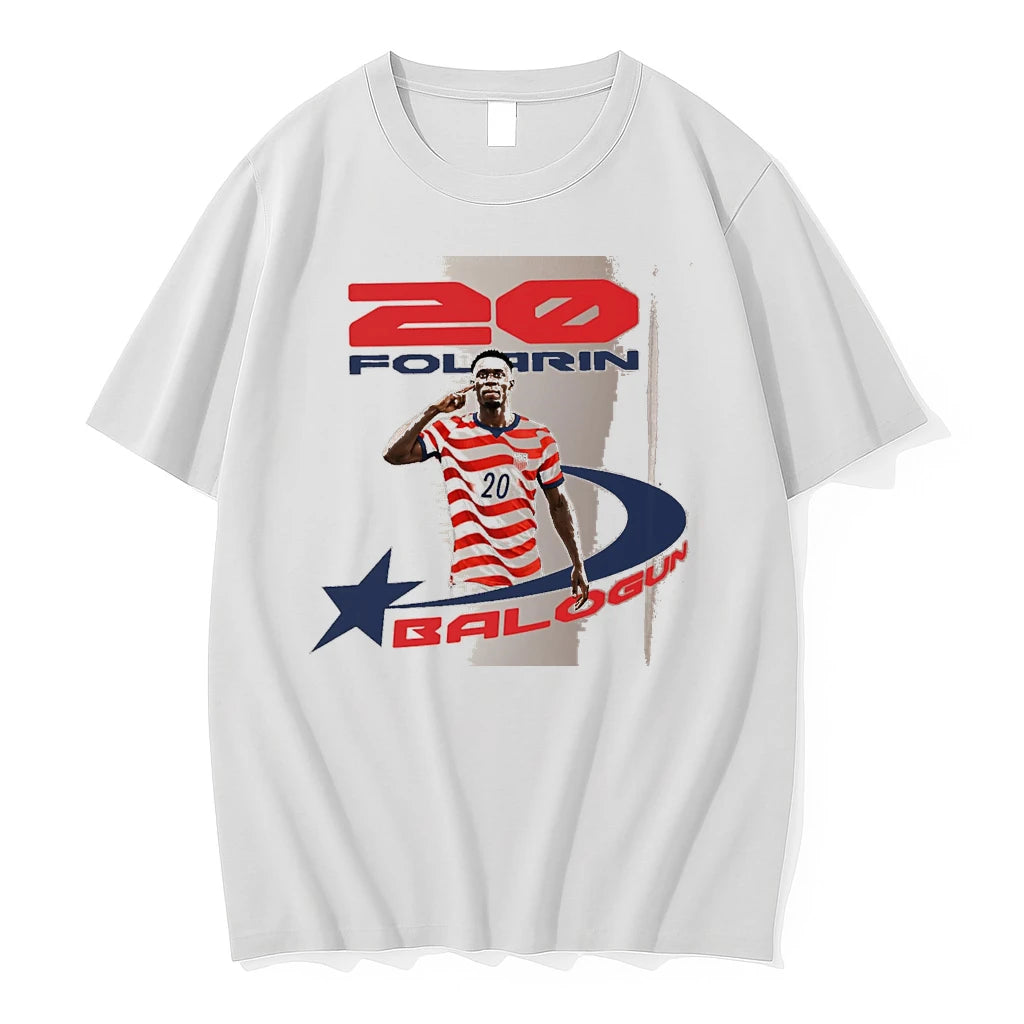 Officials 20 Folarin Balogun Usa White Premium T Shirt