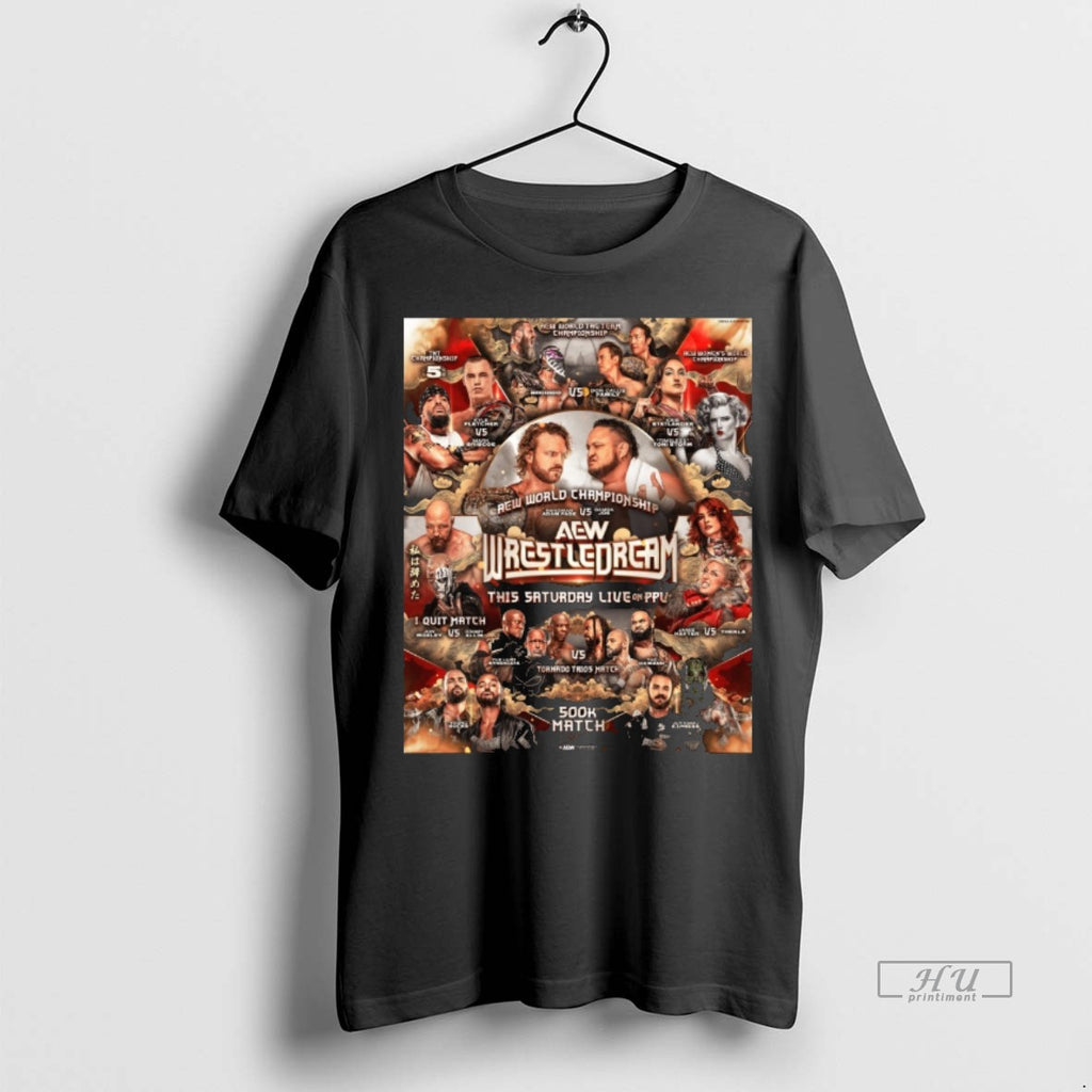Officials Aew World Championship Aew Wrestledream This Saturday 2025 500k Match Tee Shirt Sweater