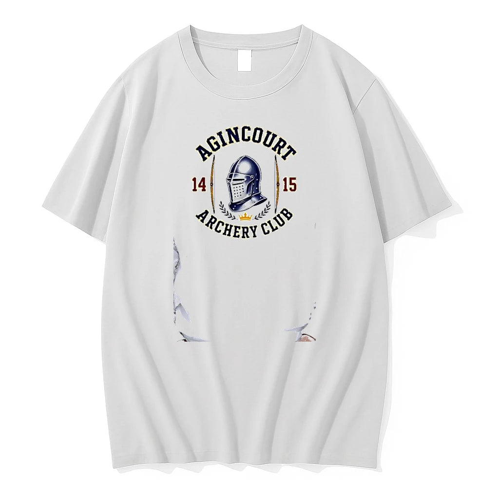 Officials Agincourt 1415 Archery Club Medieval Knight Helmet Longbow Armor Historical Premium T Shirt