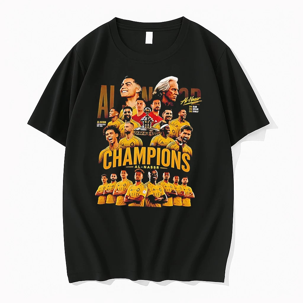 Officials Al Nassr 2025 26 Saudi Pro League Champions Graphic Tee Premium T Shirt