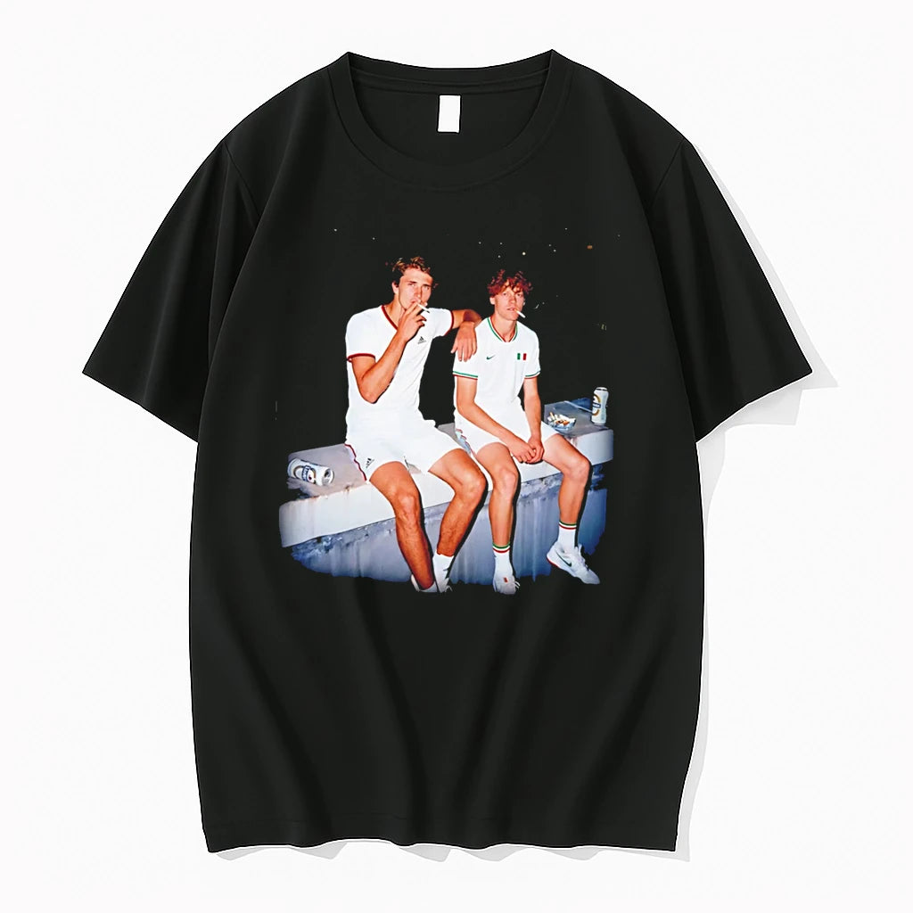 Officials Alexander Zverev And Jannik Sinner Wimbledon Tennis Players Tee Premium T Shirt