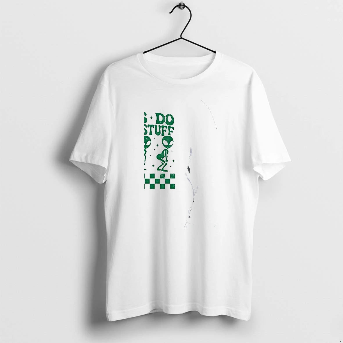 Officials Aliens Lets Do Butt Stuff Checkerboard Novelty Meme Premium T Shirt