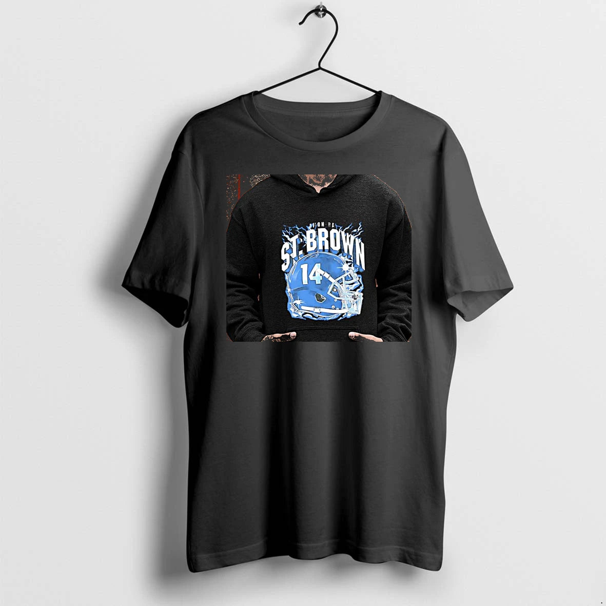 Officials Amon Ra St Brown Detroit Lions Nfl Retro Helmet Premium T Shirt