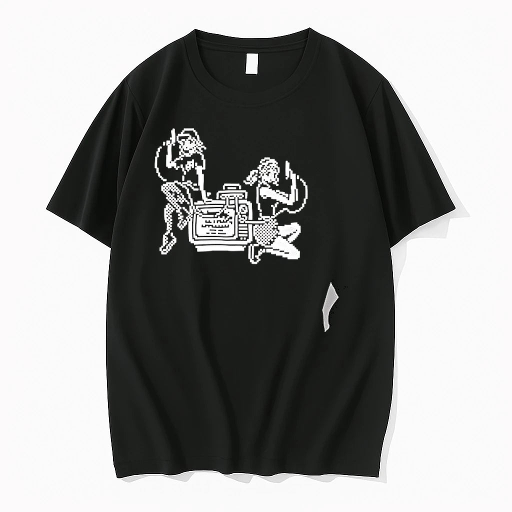 Officials Anime Gaming Girls Pixel Art Television Screen Controller Setup Gamer Premium T Shirt