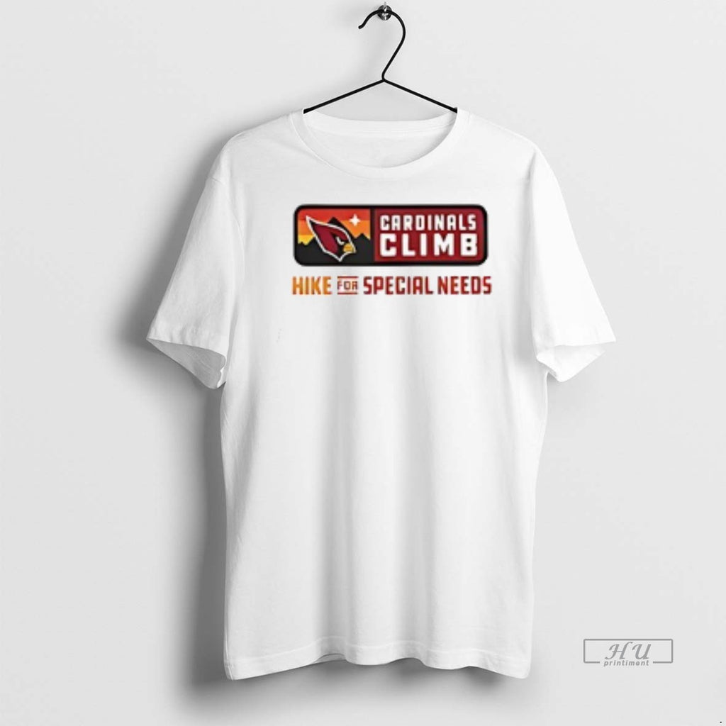 Officials Arizona Cardinals Climb Hike For Special Needs Double Sided Graphic Tee Shirt Sweater