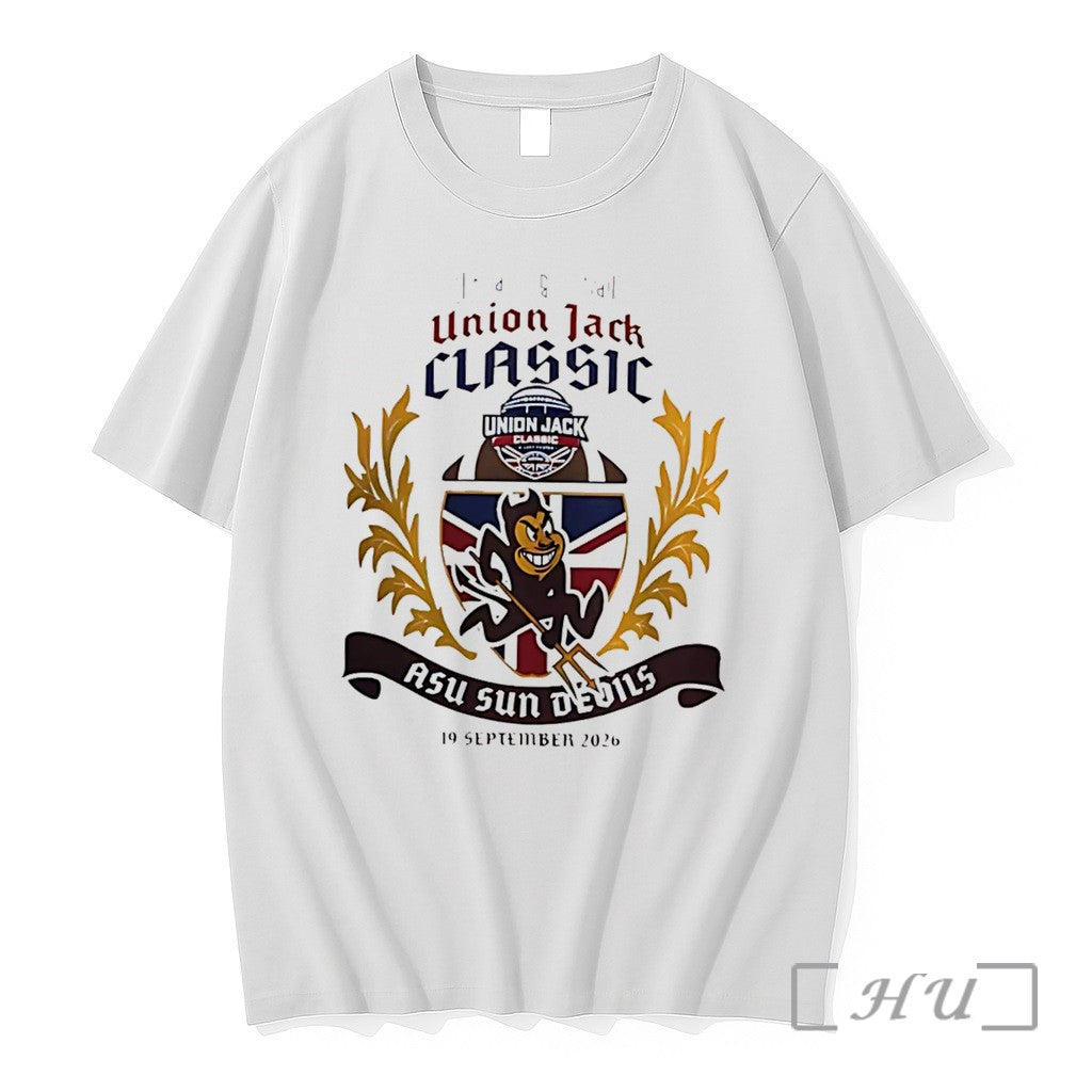 Officials Arizona State Sun Devils Inaugural Union Jack Classic London 2026 Football Tee Premium