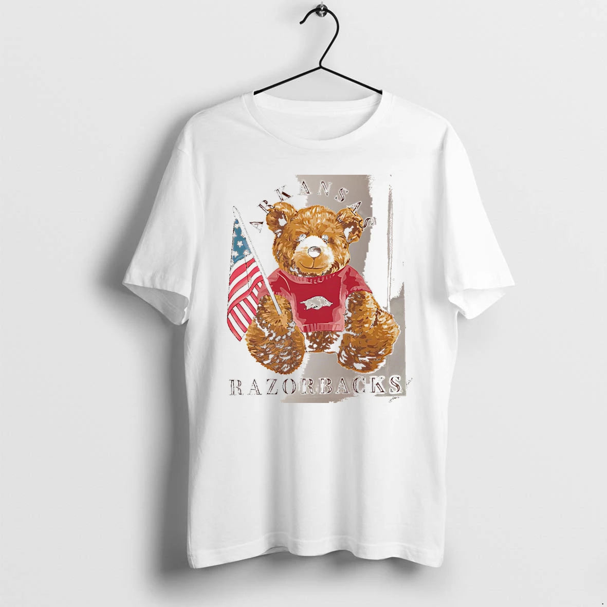 Officials Arkansas Razorbacks Infant All American Teddi White Premium T Shirt