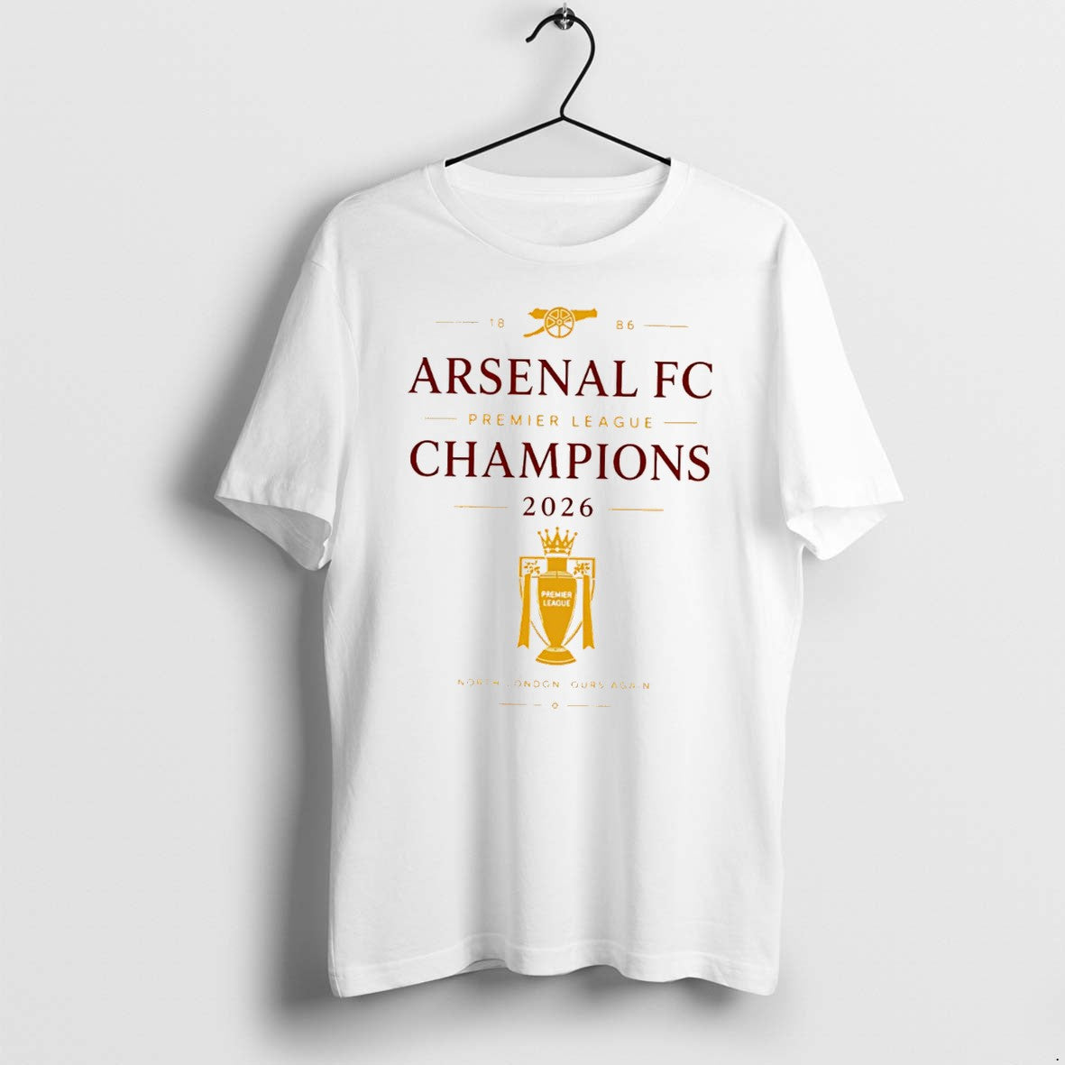 Officials Arsenal Fc Champions 2026 Premier League Winners Tee Premium T Shirt