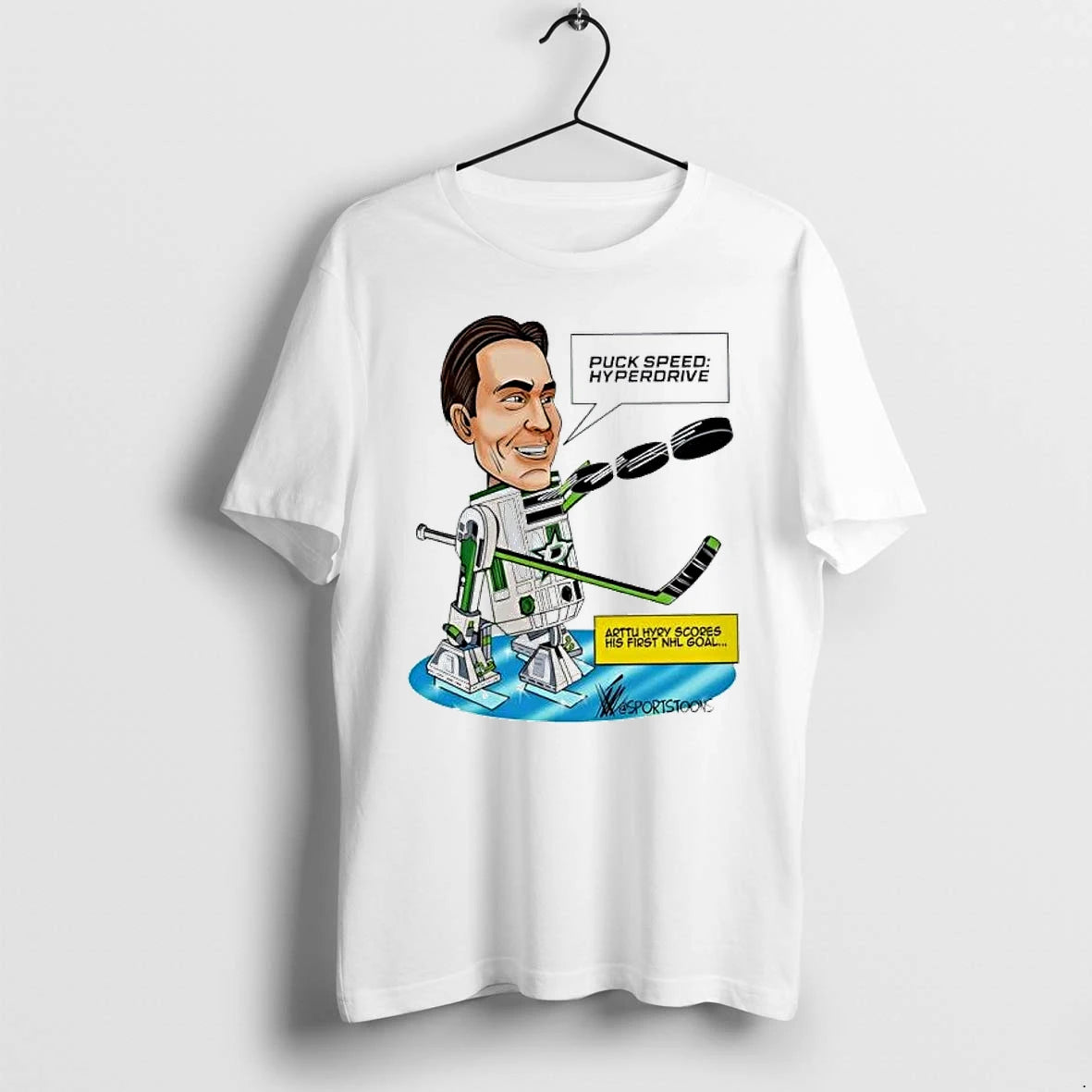 Officials Arttu Hyry Dallas Stars Puck Speed Hyperdrive Premium T Shirt