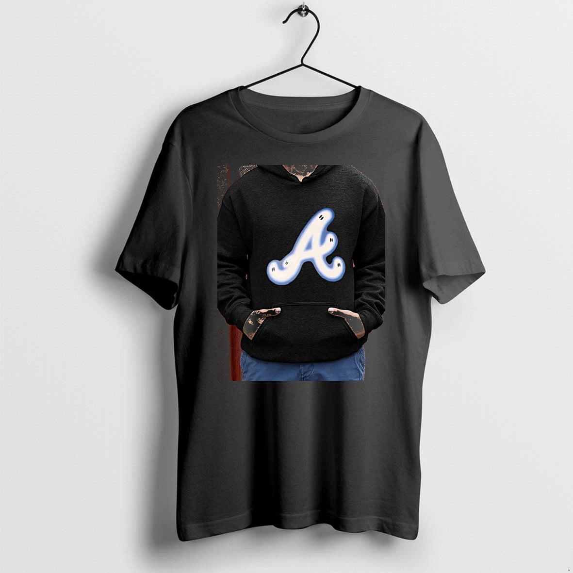 Officials Atlanta Braves Ghost Logo Mlb Premium T Shirt