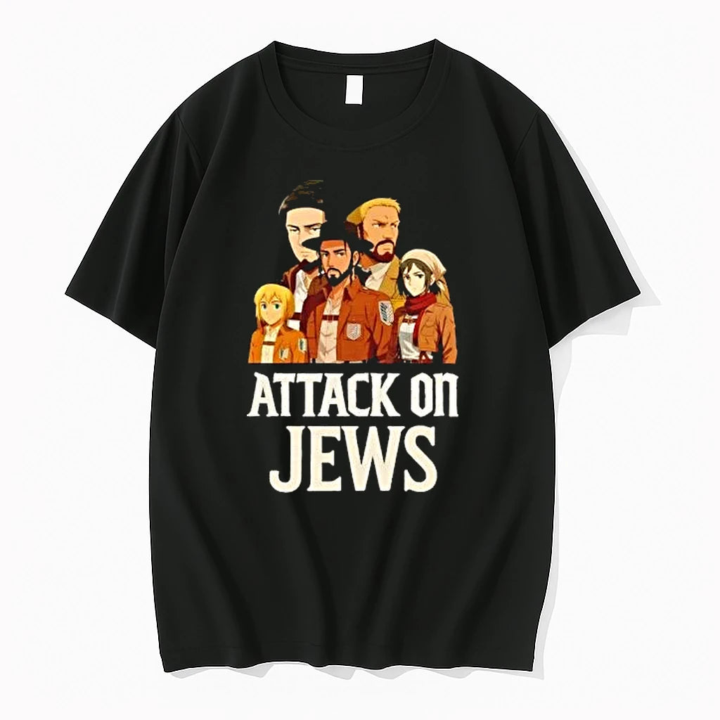 Officials Attack On Jews Anime Parody Humor Premium T Shirt