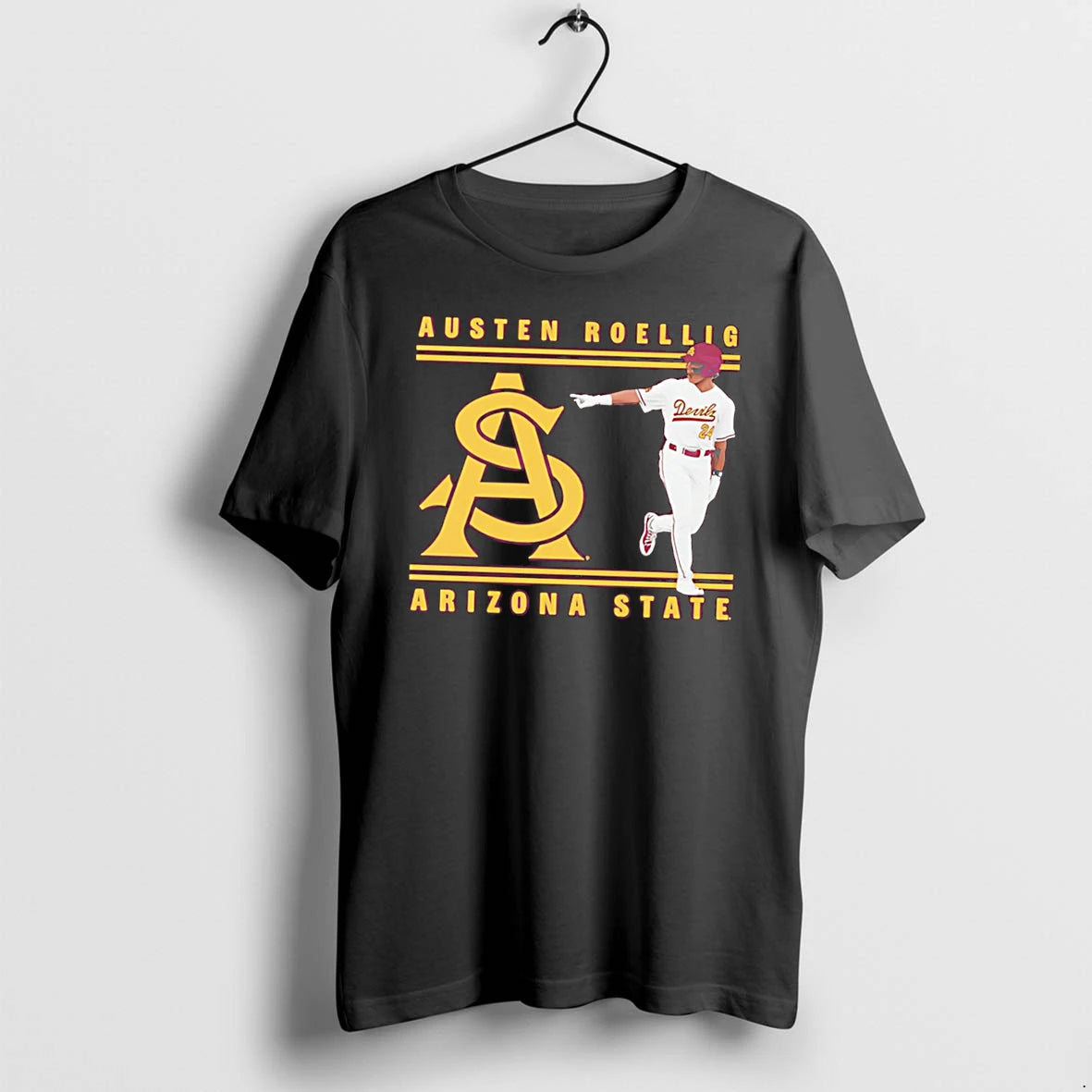 Officials Austen Roellig Arizona State Baseball Ncaa Illustrated Tee Premium T Shirt