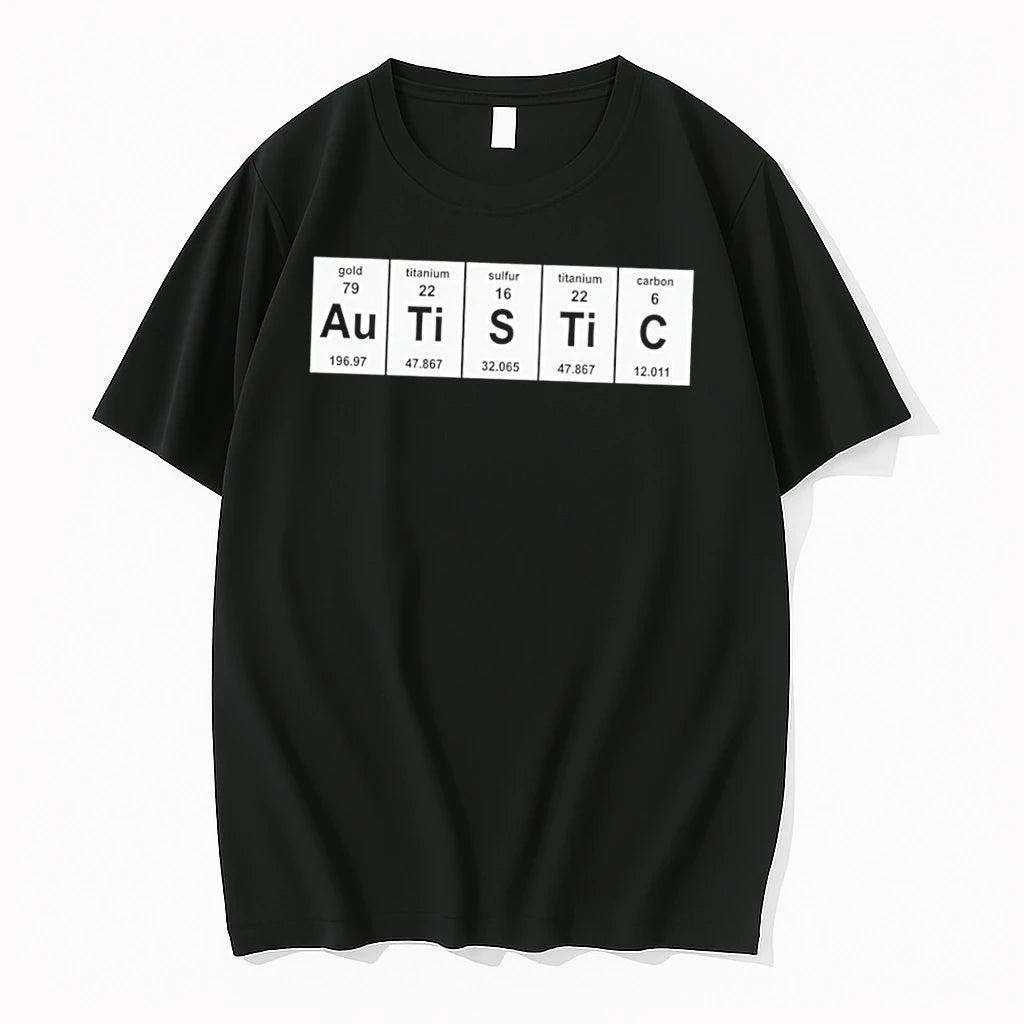 Officials Autistic Periodic Table Gold Titanium Sulfur Titanium Carbon Elements Tee Premium T Shirt