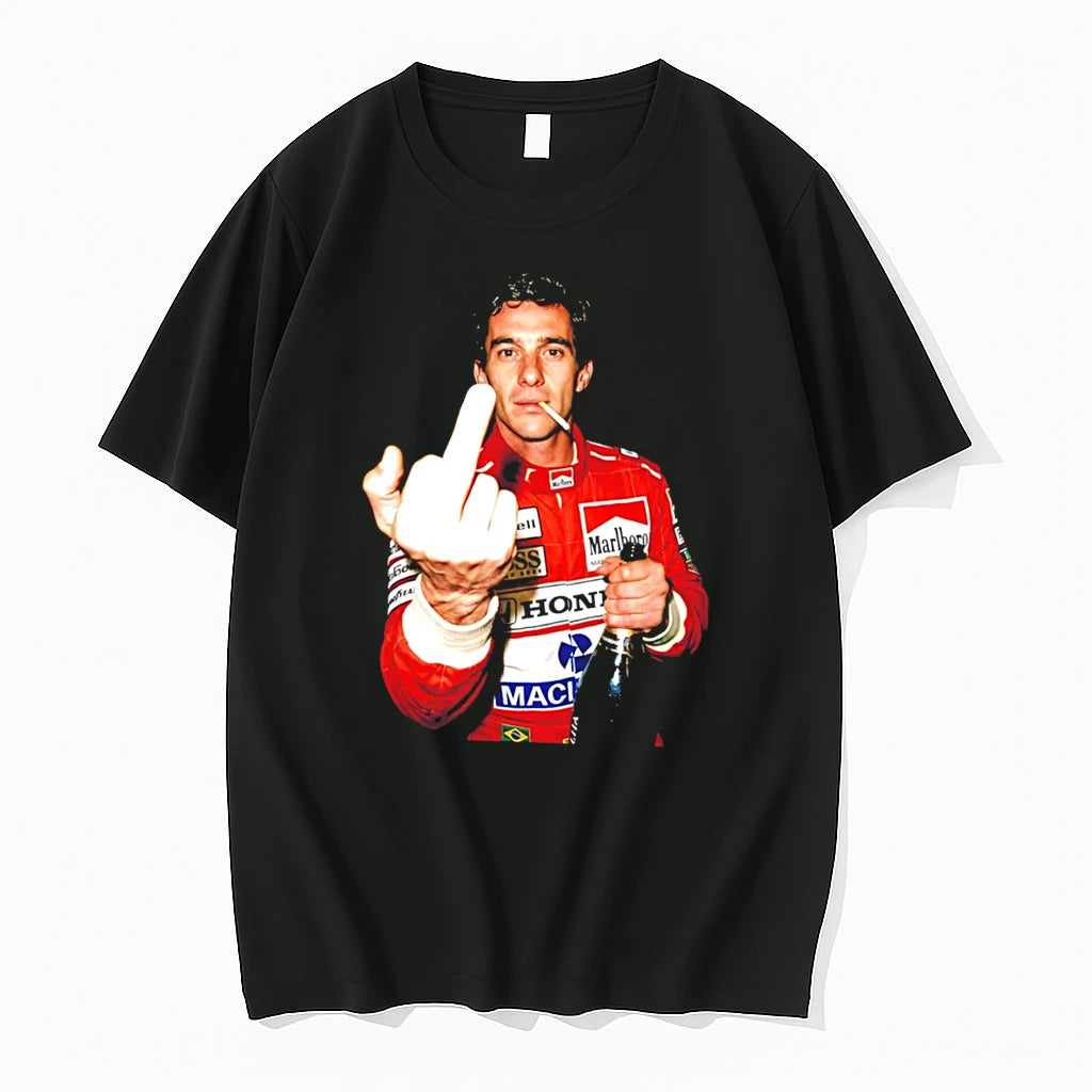 Officials Ayrton Senna Marlboro Honda F1 Legend Formula 1 Middle Finger Tee