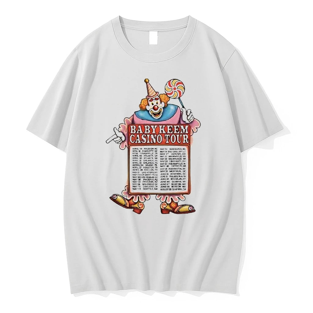 Officials Baby Keem Casino Tour Clown Rap Concert Premium T Shirt