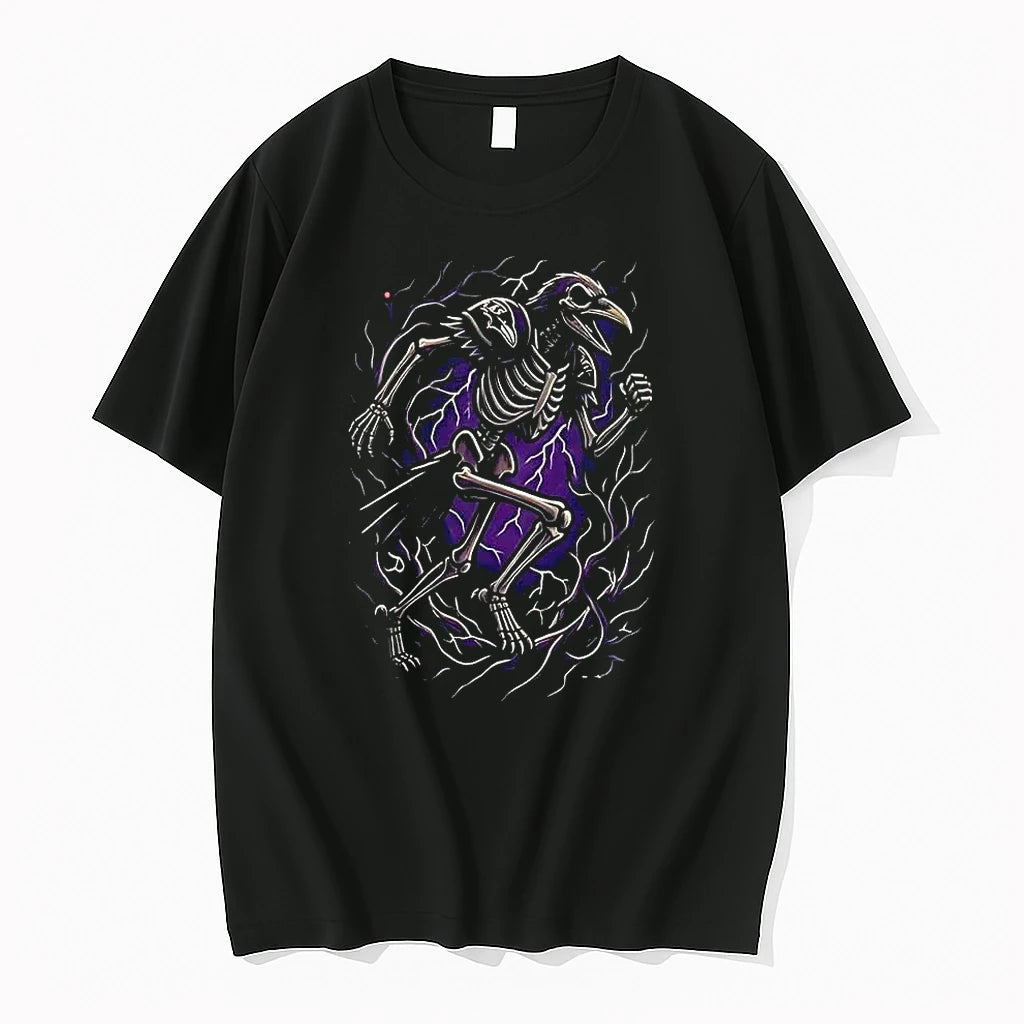 Officials Baltimore Ravens Runs In My Blood Mascot Skeleton Black Mens Premium T Shirt