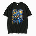 Officials Batman And Robin Dc Comics Starry Night Mashup Premium T Shirt