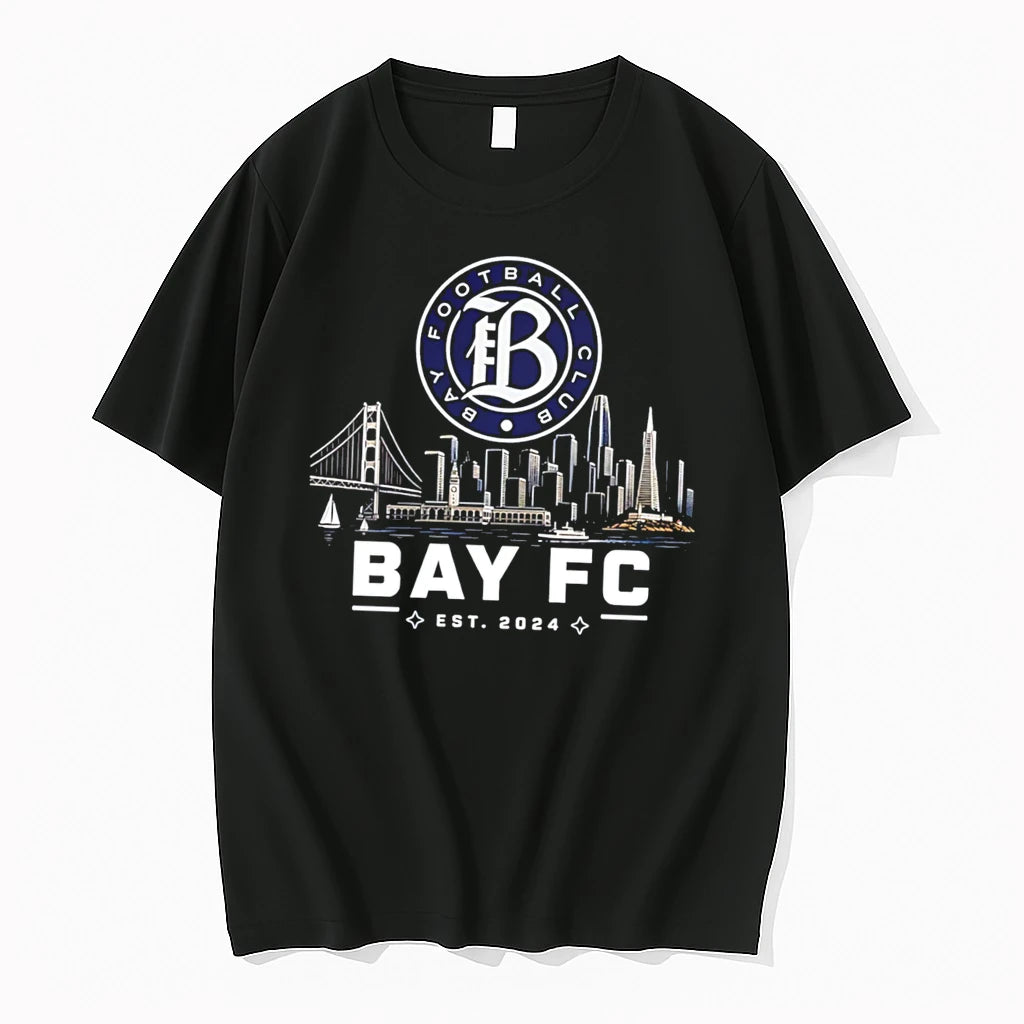 Officials Bay Fc Football Club Est 2024 City Skyline Logo Tee Premium T Shirt