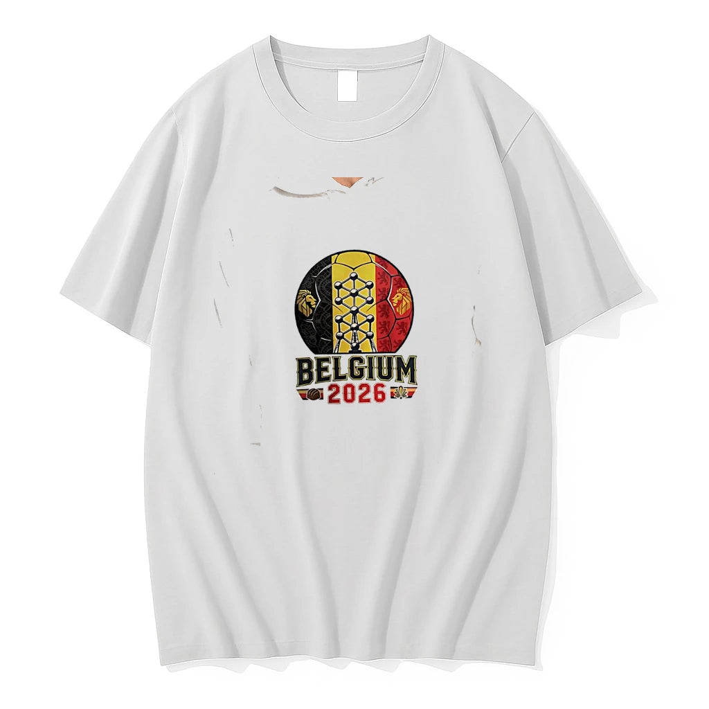 Officials Belgium Atomium Lion Soccer Ball World Cup 2026 Premium T Shirt