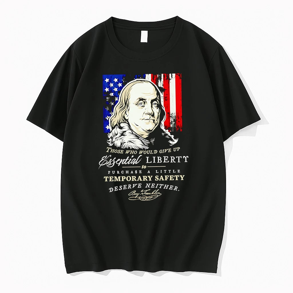 Officials Ben Franklin Liberty And Safety Quote Premium T Shirt