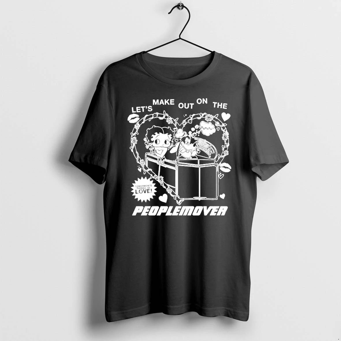 Officials Betty Boop And Goofy Lets Make Out On The Peoplemover Premium T Shirt