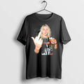 Officials Billie Eilish Beer And Cigarette Middle Finger Pose Portrait Premium T Shirt