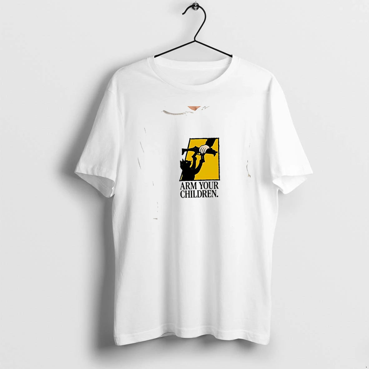 Officials Black Cat Holding Submachine Gun And Hand Arm Your Children Premium T Shirt