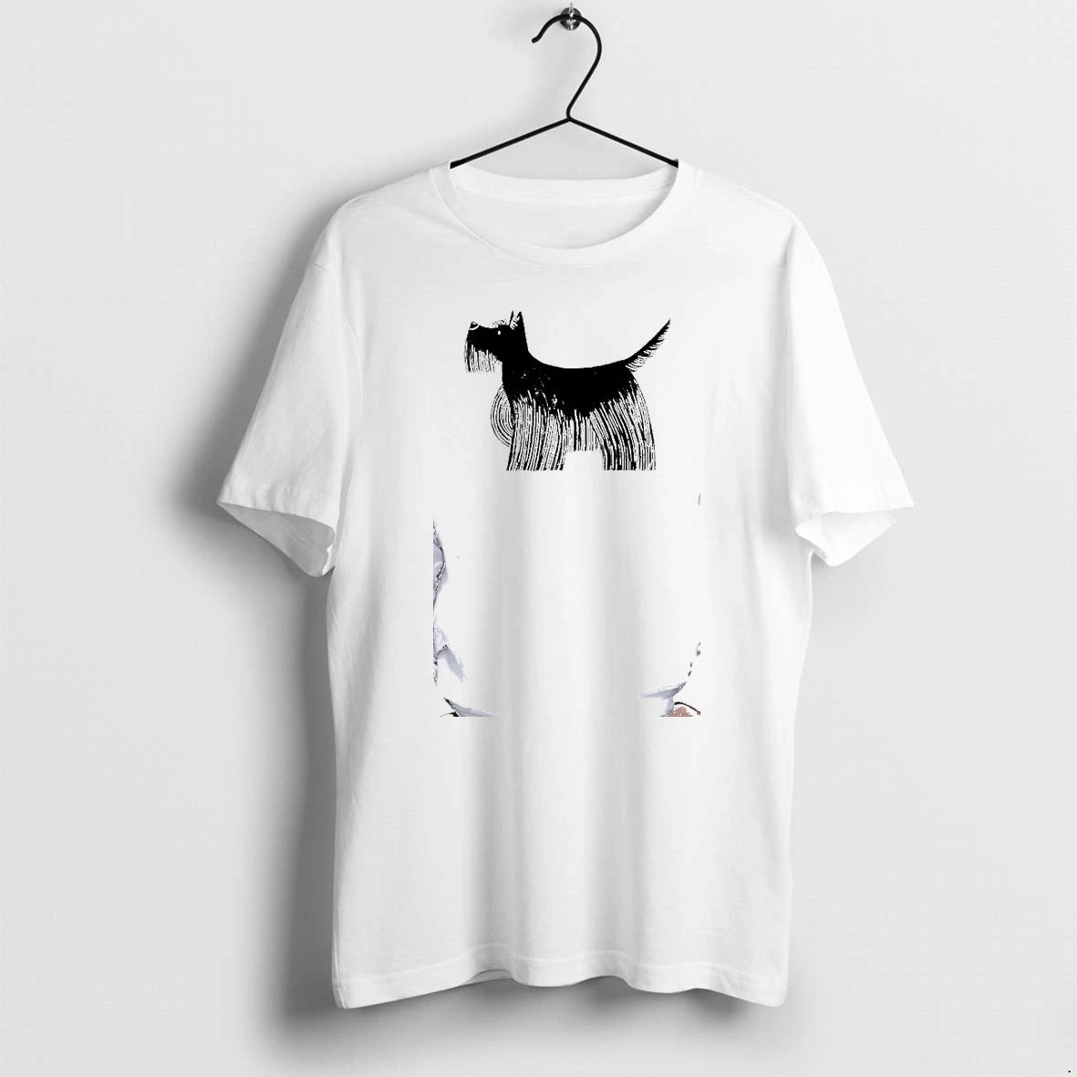 Officials Black Linework Scottish Terrier Premium T Shirt