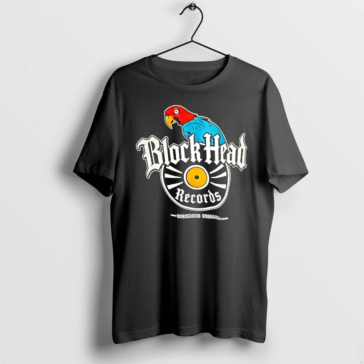 Officials Block Head Records Richmond Indiana Parrot Logo Premium T Shirt