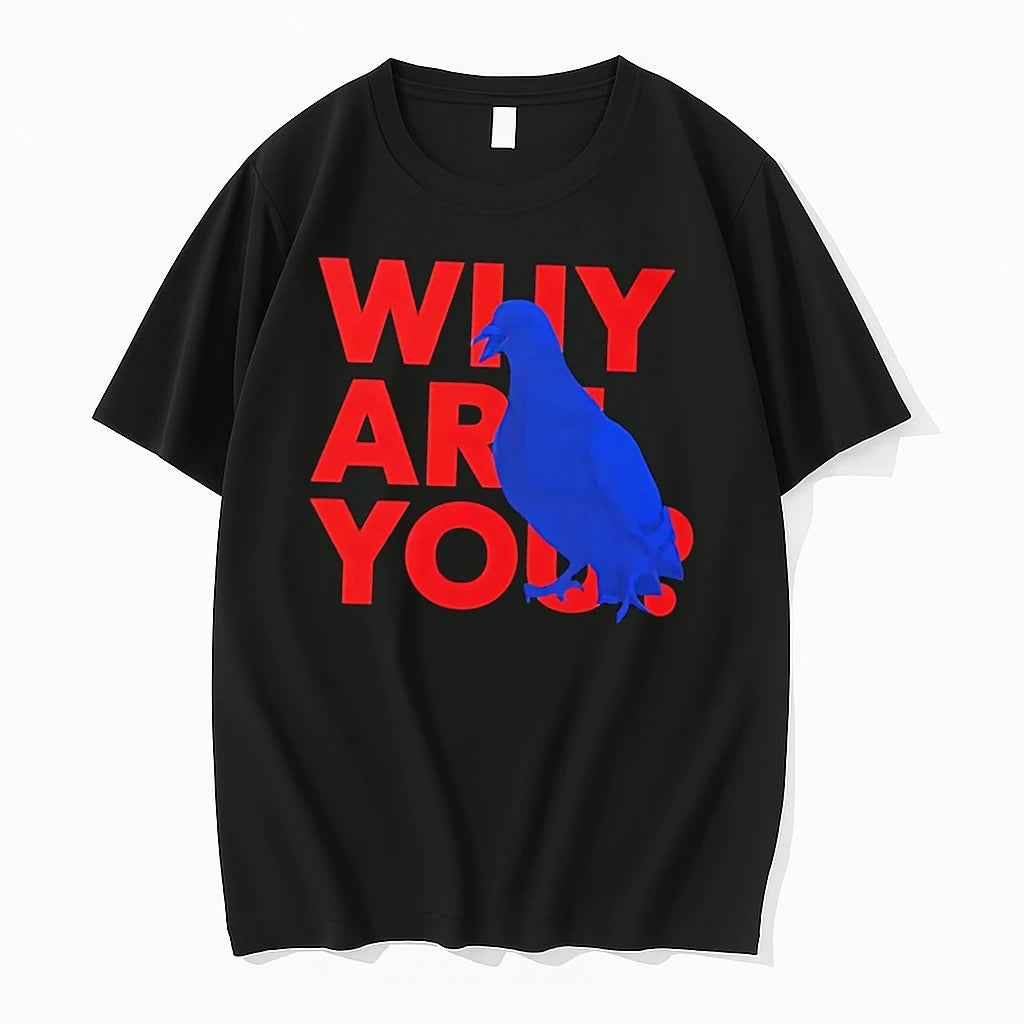 Officials Blue Pigeon Screaming Why Are You Black Premium T Shirt