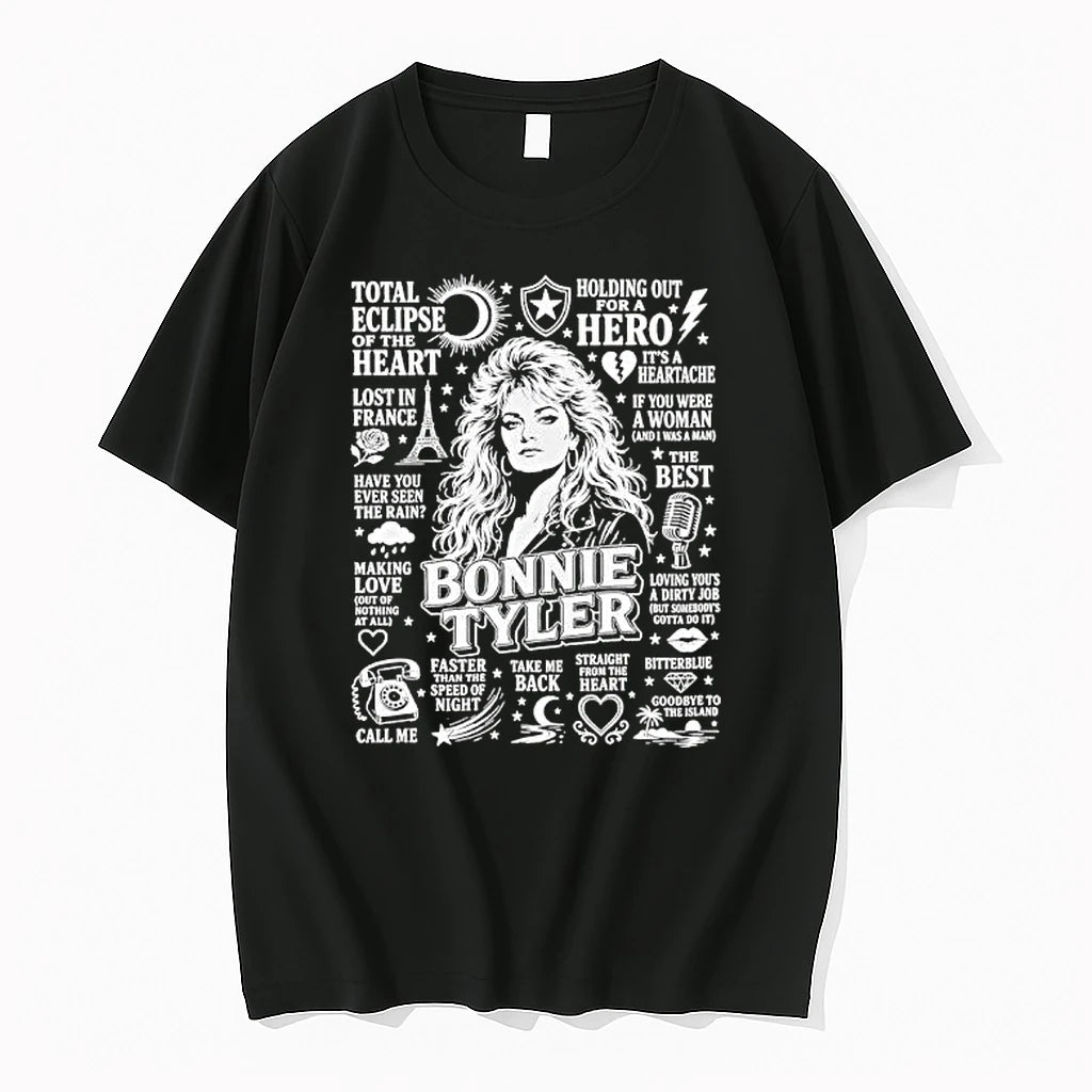 Officials Bonnie Tyler Greatest Hits Collage Total Eclipse Of The Heart Premium T Shirt