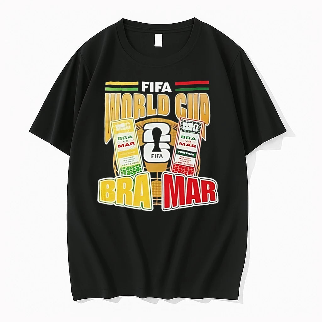 Officials Brazil Vs Morocco 2026 Fifa World Cup First Stage Tee Premium T Shirt