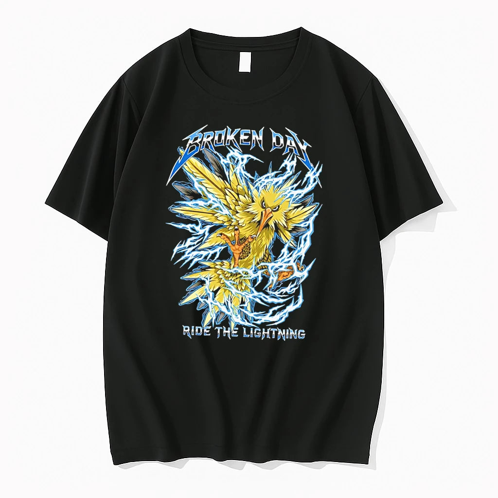 Officials Broken Day Ride The Lightning Zapdos Pokemon Tee Premium T Shirt