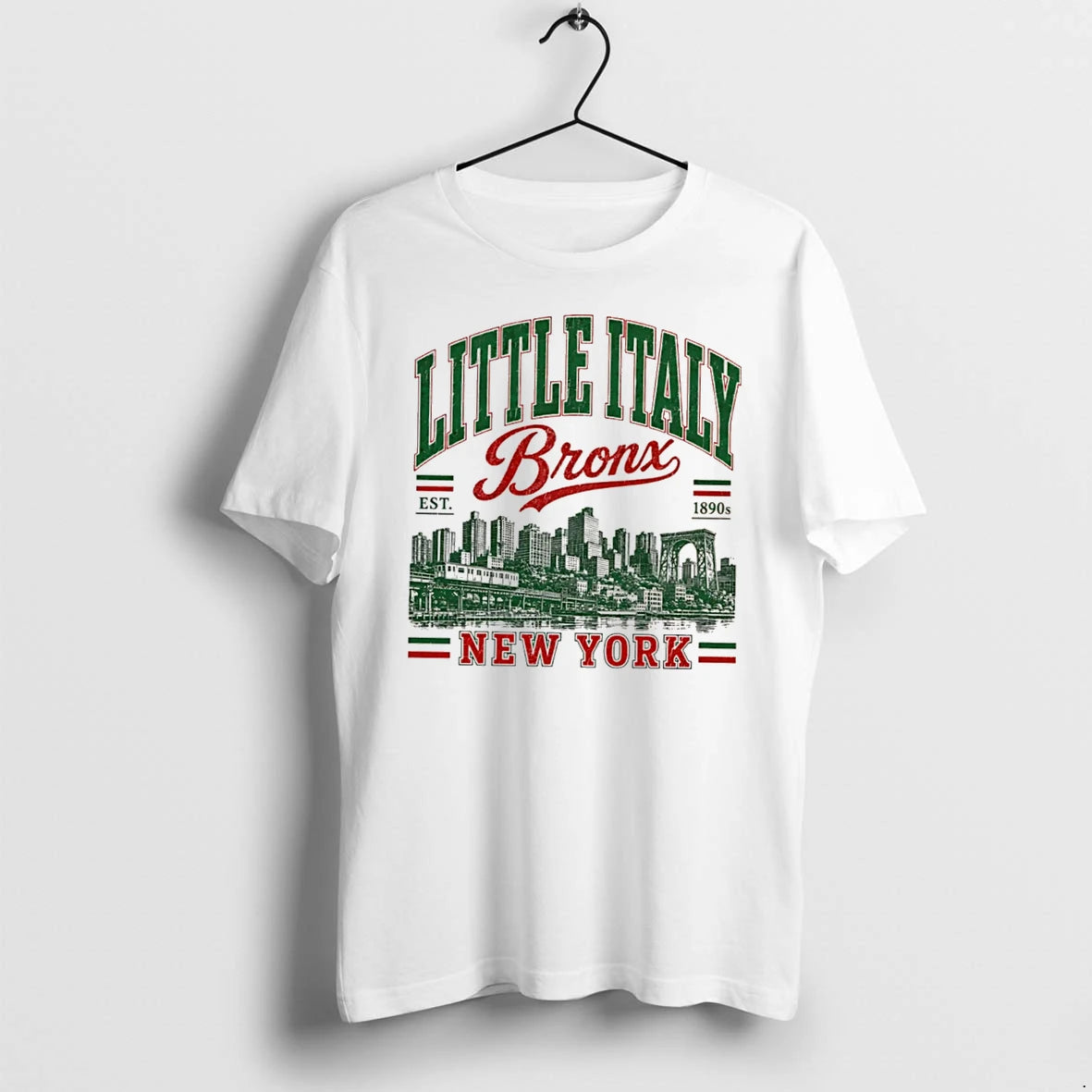 Officials Bronx New York Heritage Little Italy Est 1890s Skyline Tee Premium T Shirt
