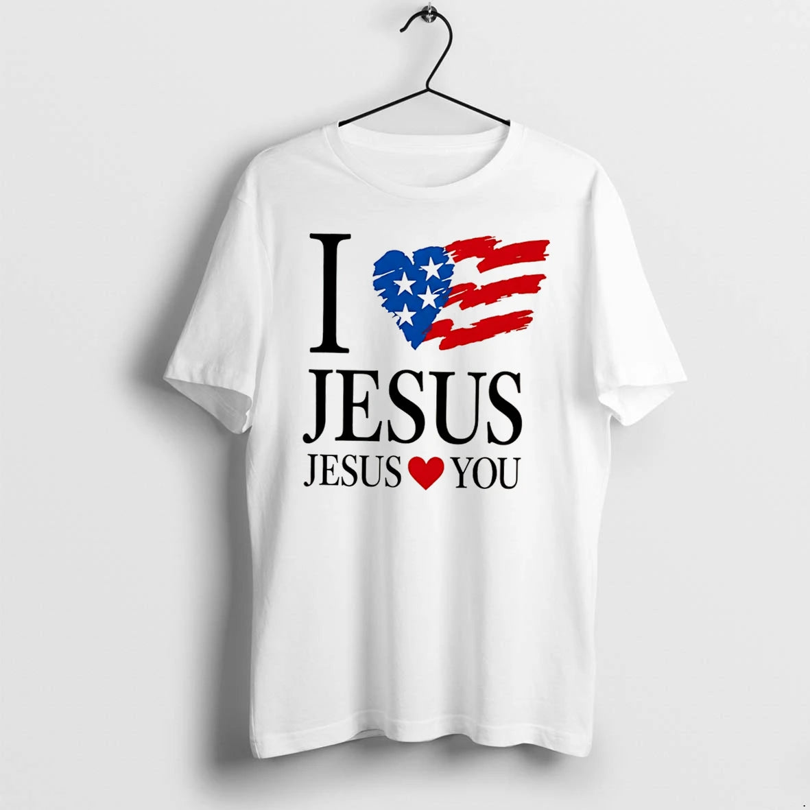 Officials Bryce Crawfor I Love Jesus Usa Flag Tee Premium T Shirt