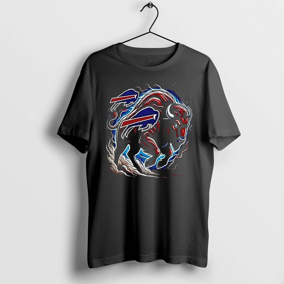 Officials Buffalo Bills Runs In My Blood Mascot Black Mens Premium T Shirt