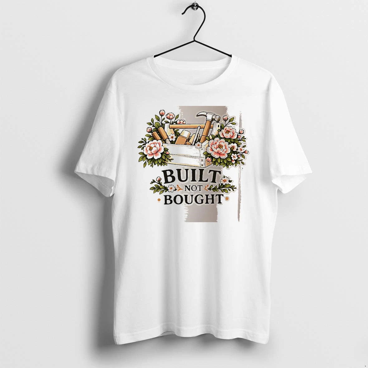 Officials Built Not Bought Toolbox With Flowers White Premium T Shirt