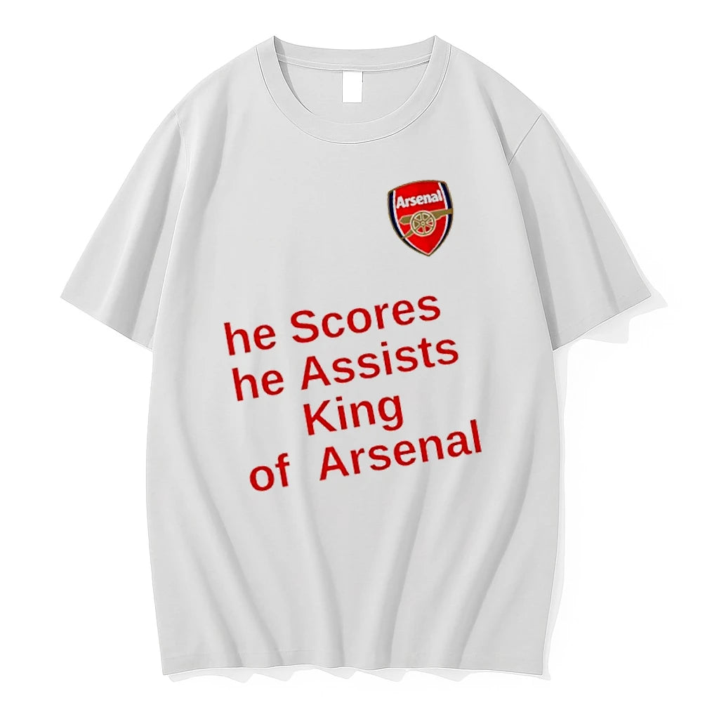 Officials Bukayo Saka Arsenal He Scores He Assists King Of Arsenal Premium T Shirt