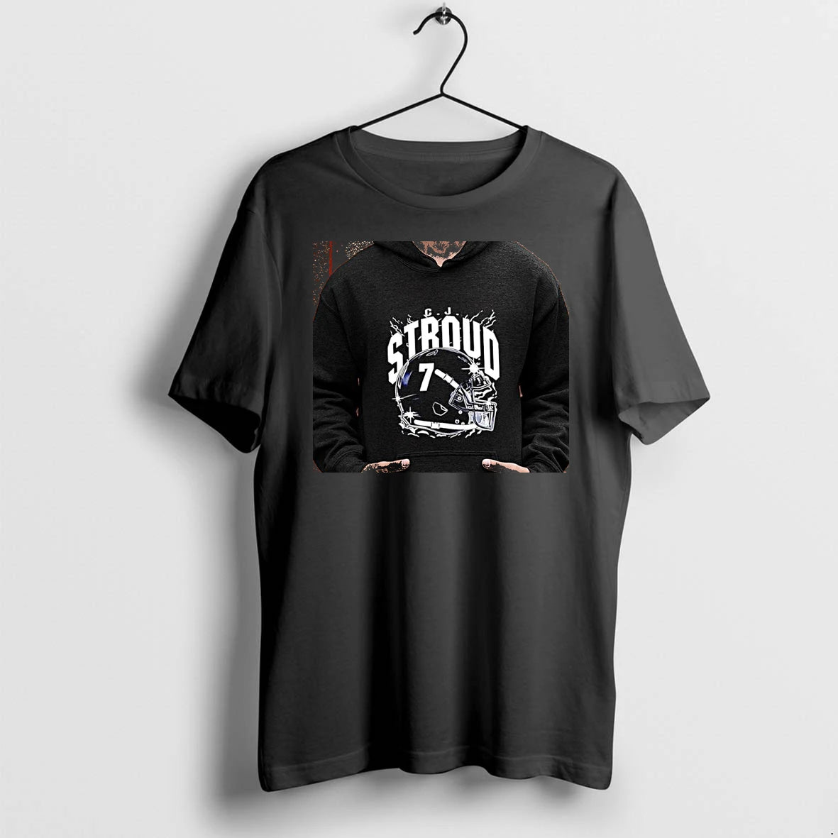 Officials C J Stroud Houston Texans Nfl Retro Helmet Premium T Shirt