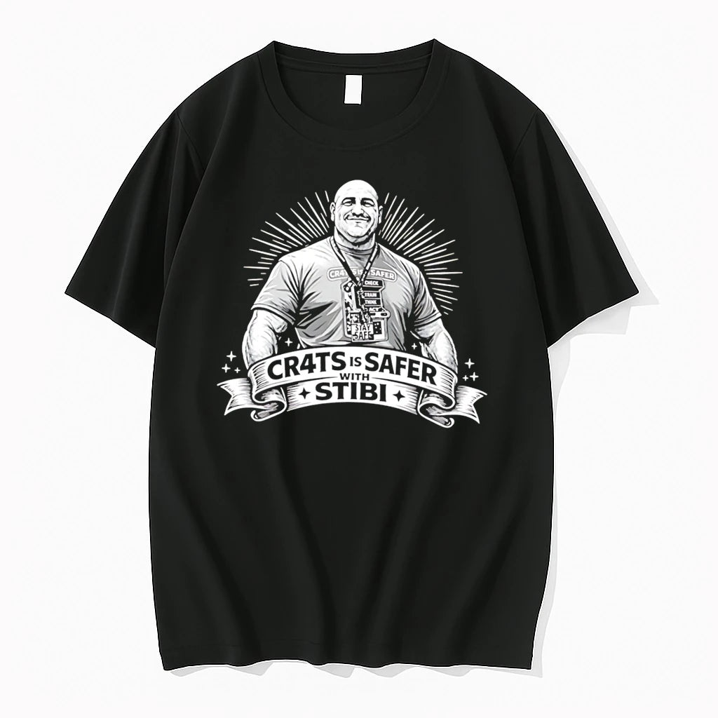 Officials Cr4ts Is Safer With Stibi Quirky Statement Tee Premium T Shirt