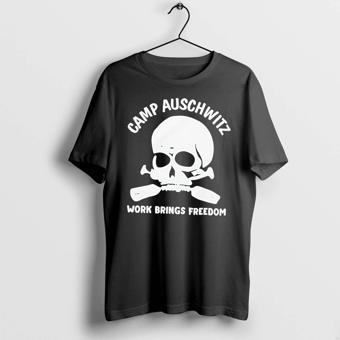 Officials Camp Auschwitz Work Brings Freedom Skull Tee Premium T Shirt