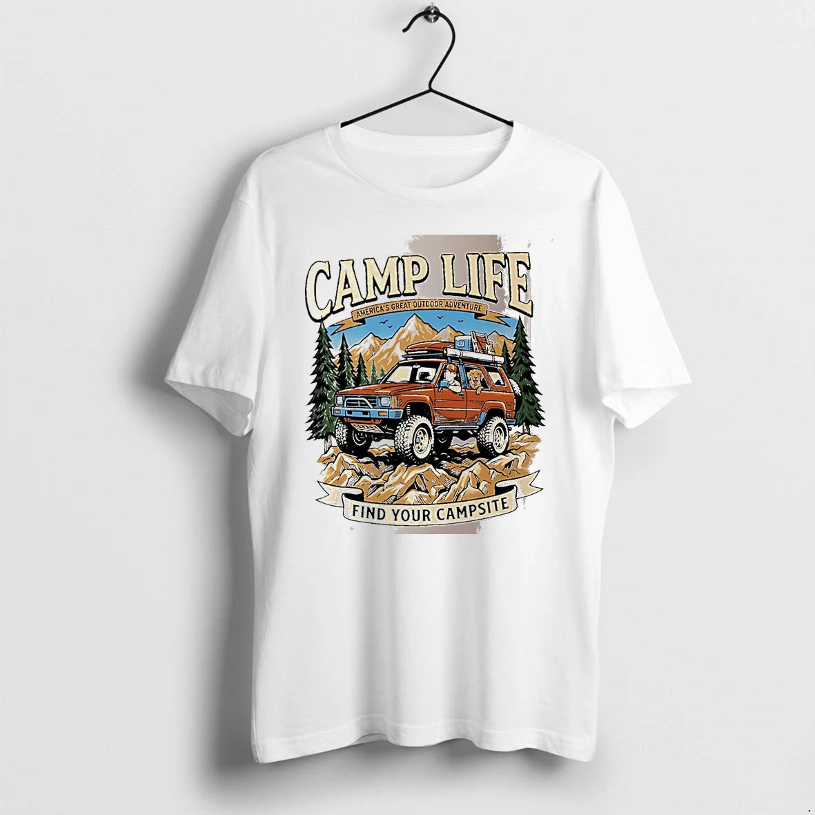 Officials Camp Life Americas Great Outdoor Adventure Find Your Campsite White Premium T Shirt
