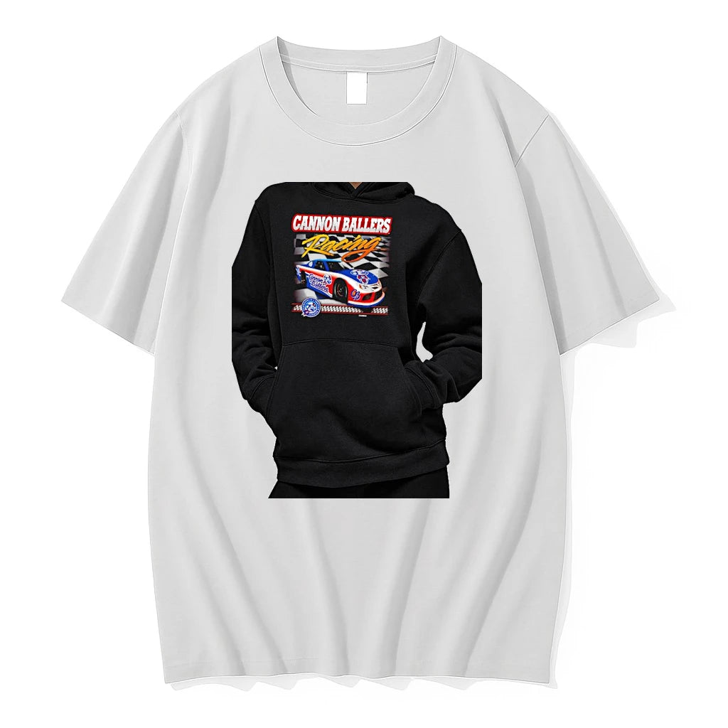 Officials Cannon Ballers Racing Kannapolis Race Car Mascot Checkered Flag Premium T Shirt