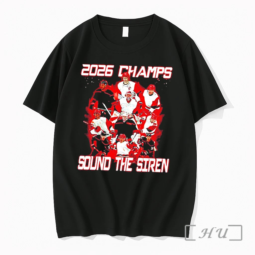Officials Carolina Hockey 2026 Champs Sound The Siren Graphic Tee