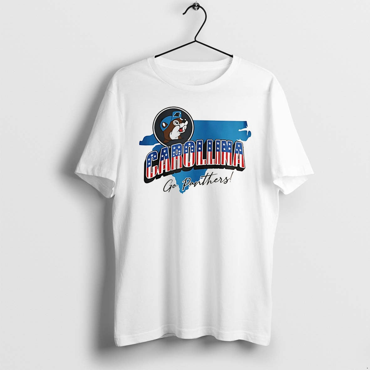 Officials Carolina Panthers Buc Ees Carolina Go Panthers Patriotic Tee Premium T Shirt
