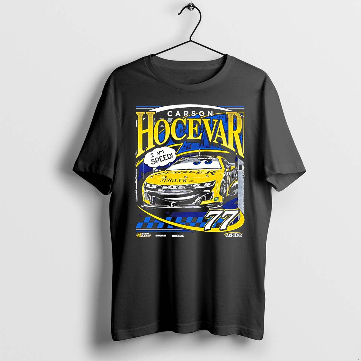 Officials Carson Hocevar 77 I Am Speed Lightning Mcqueen Vintage Premium T Shirt