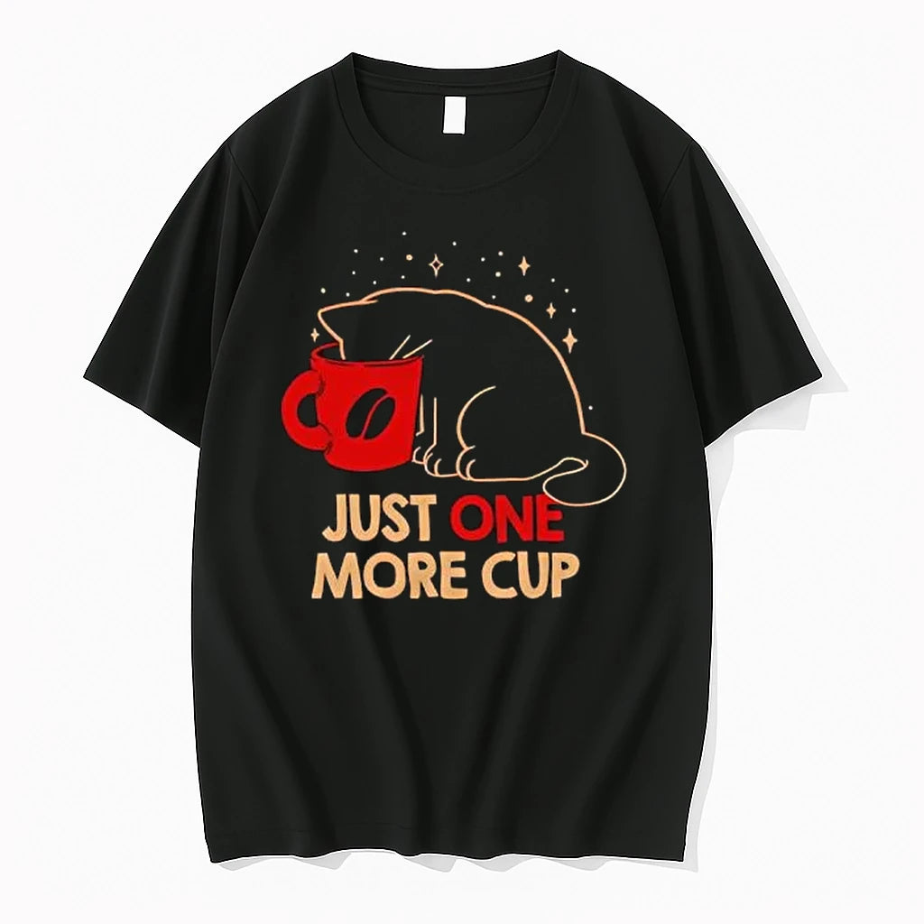 Officials Cat Drinking Coffee Just One More Cup Premium T Shirt