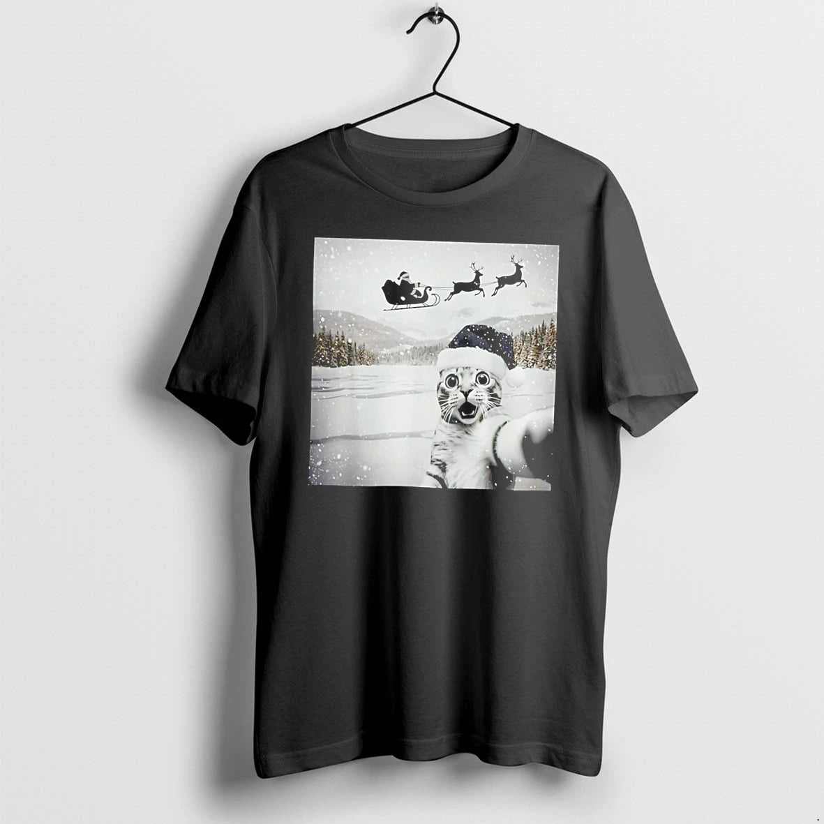 Officials Cat Selfie With Santa Christmas Funny Tee Premium T Shirt