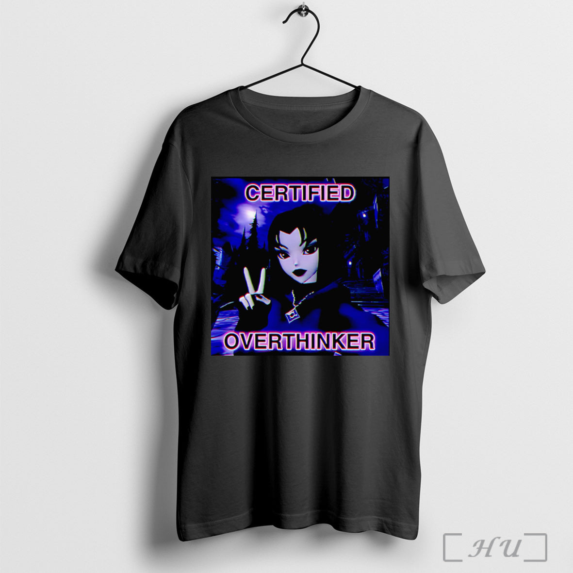Officials Certified Overthinker Low Poly Goth Girl Shirt Sweater Longsleeve And V Neck